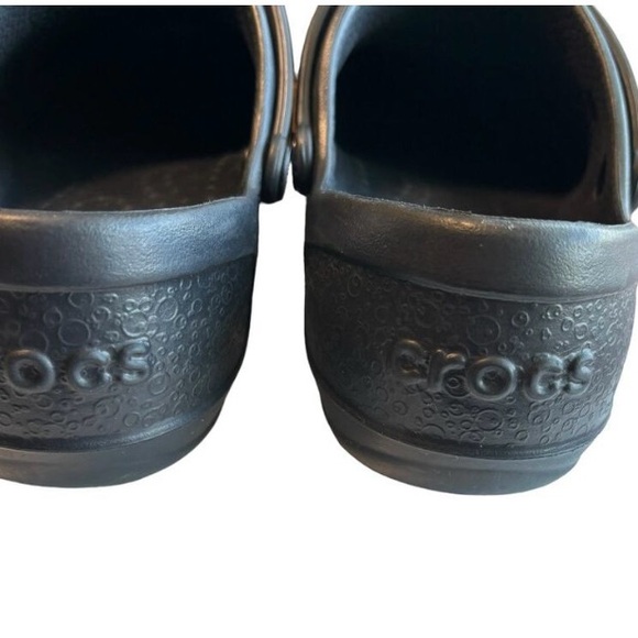 Crocs Mercy Rubber Clogs Women's Sz 8 Black Croslite Non-Slip Workwear - Picture 6 of 7